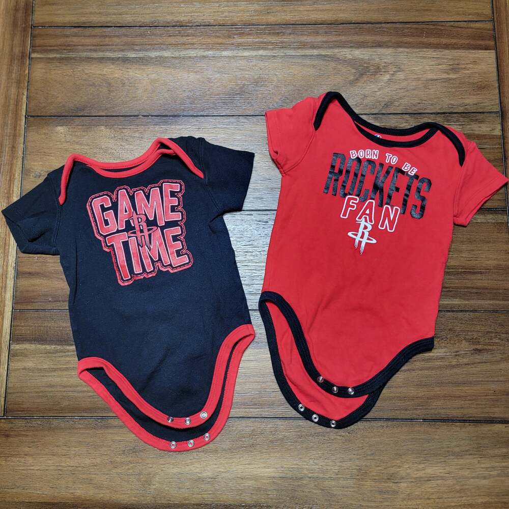 Set of 2 NBA Houston Rockets Infant Body Suits - Size 24m
